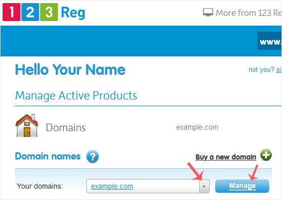 123 reg manage