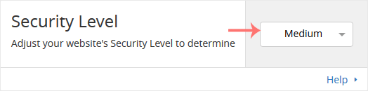 Cloudflare set security level