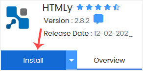 HTMLy install button