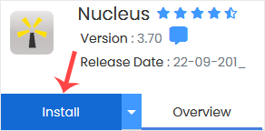 Nucleus install button