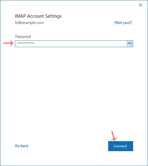 Outlook enter password