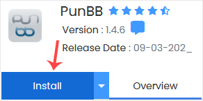 PunBB install button