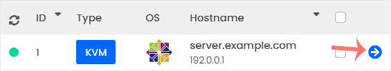 Virtualizor click manage vps