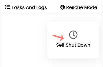 Virtualizor self shutdown icon