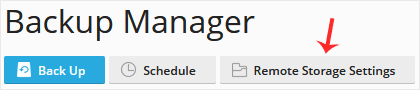 Click remote storage settings