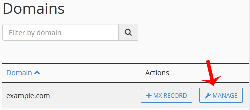 Cpanel mx record manage