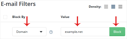 Da block spamdomain