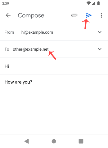 Email send to android cpanel tutorial