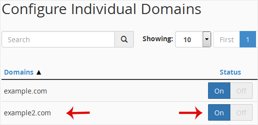 Modsecurity disable selected domain cpanel