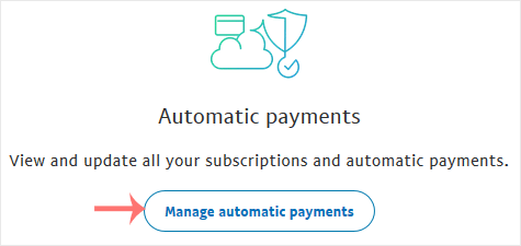 Paypal automatic payments button