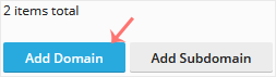 Plesk add domain button