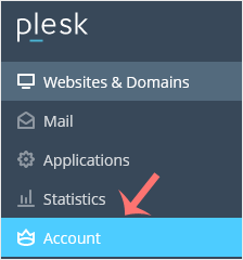 Plesk click on account client