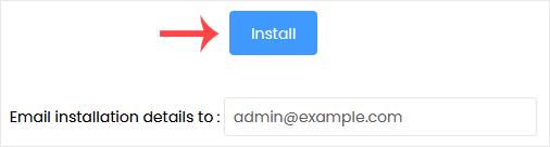 Softaculous install button