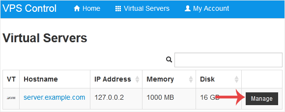 Solusvm select vps
