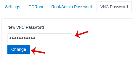 Solusvm vnc password change