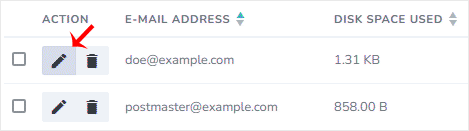 Change email password