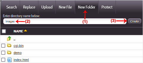 Siteworx filemanager folder