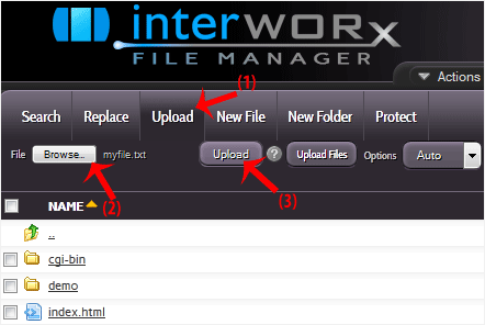 Siteworx filemanager upload