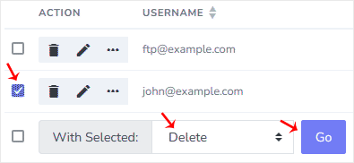 Siteworx ftp delete