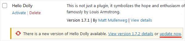 Wp plugin update hellodolly
